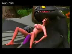 Huge dark dragon fucking undressed animated princess 